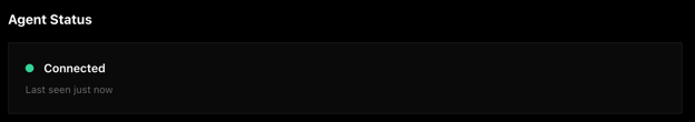 The TIBBL web app showing agent status: connected, last seen just now